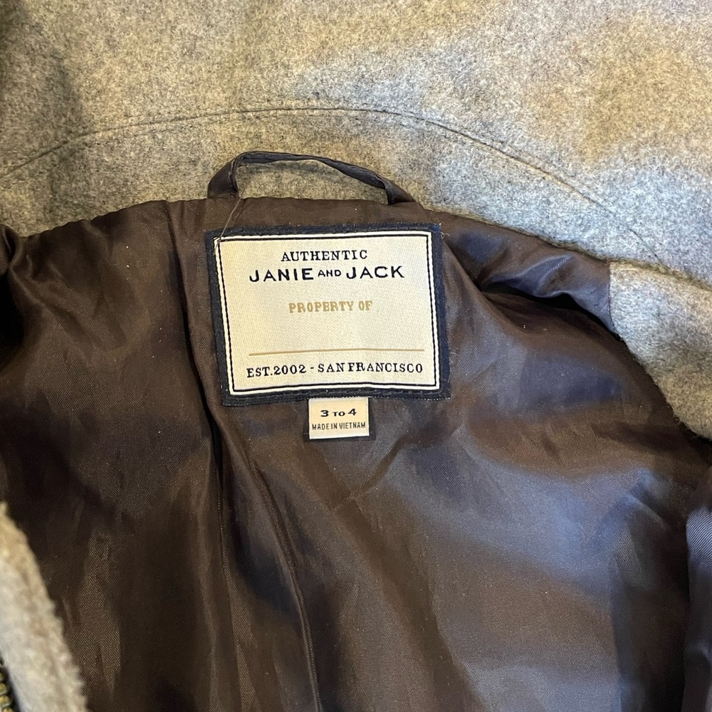 Janie and Jack Wool Toggle Coat- Size 3/4 - Picture 10 of 12